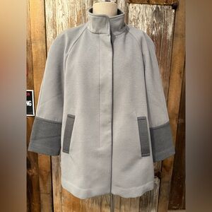 COLDWATER CREEK NWOT Coat/Cape PXL Front Hidden Buttons Soft Felt-Like Material